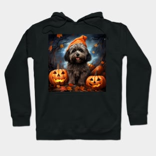 Black Lhasa apso Halloween Hoodie